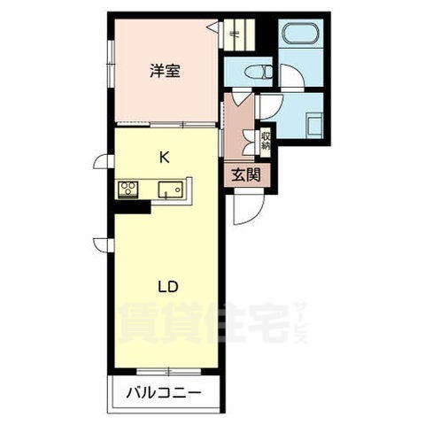 堺市堺区松屋町のマンションの間取り