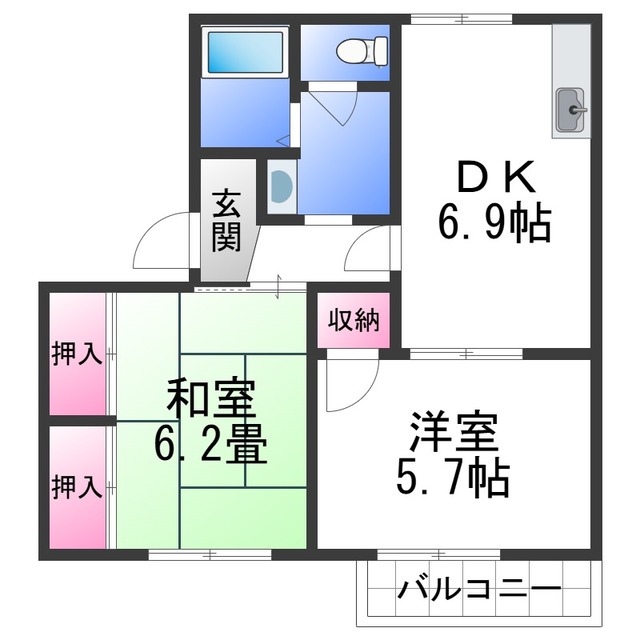 タウニィ清水の間取り