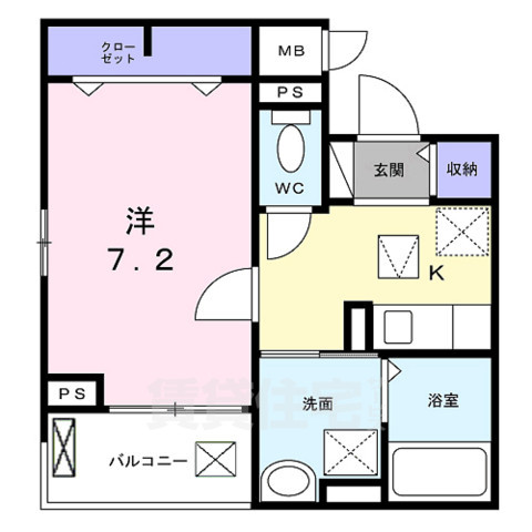 (仮)西九条島町アパートの間取り