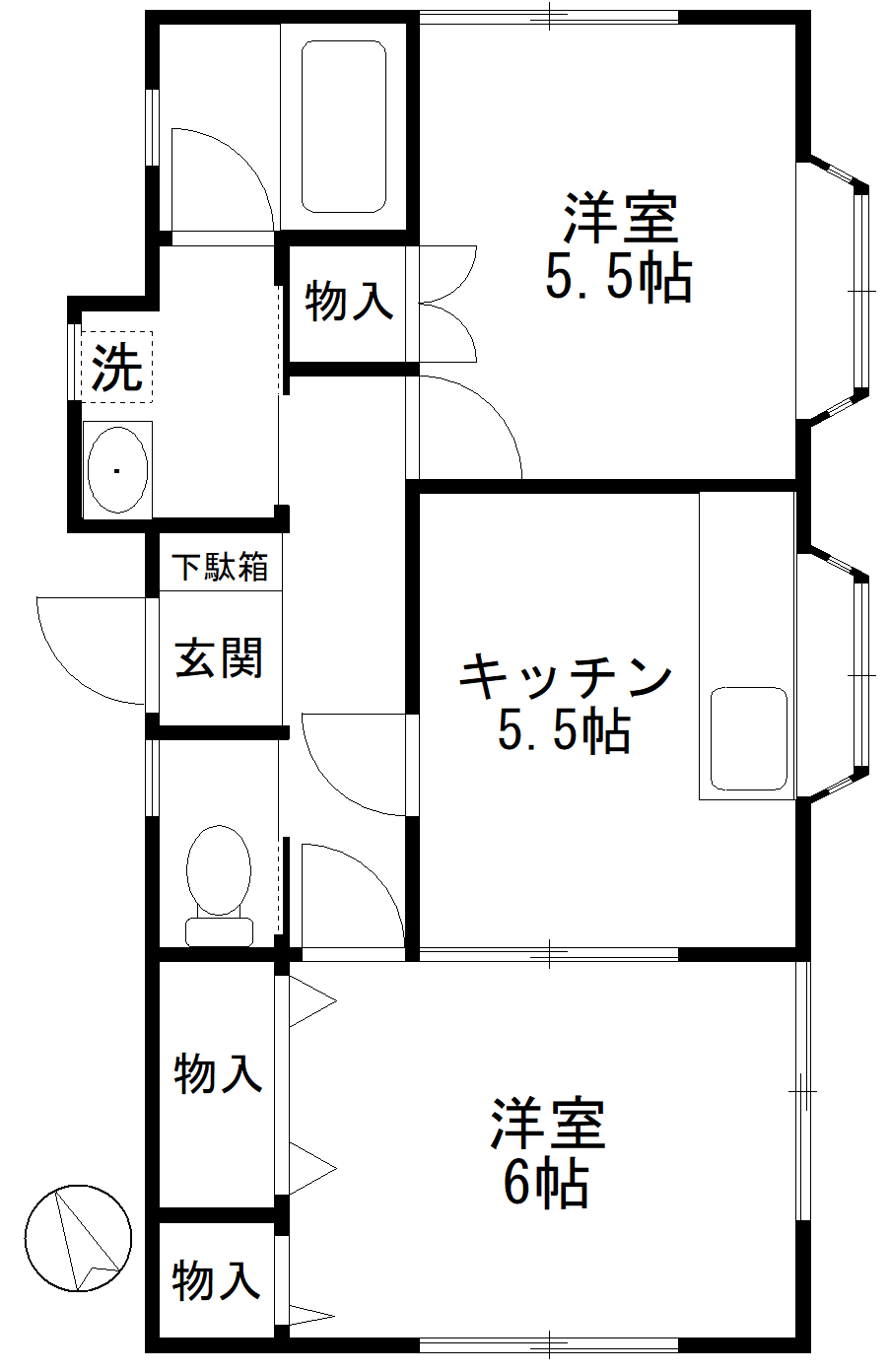 東出立場アパートの間取り