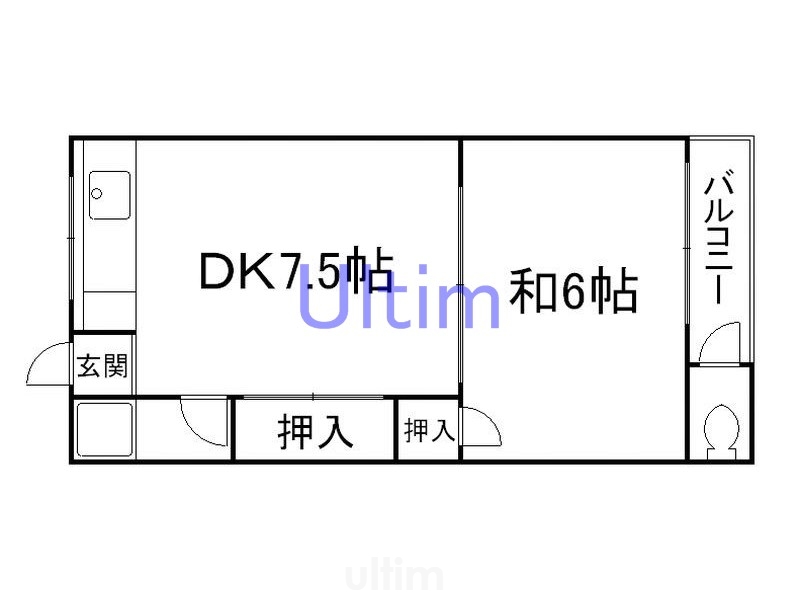 高木ハイツの間取り