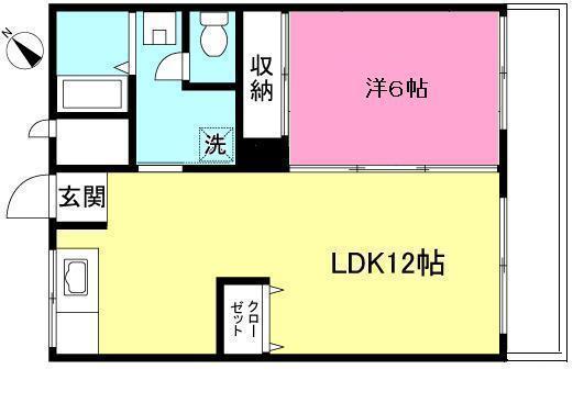 川崎市麻生区上麻生のアパートの間取り