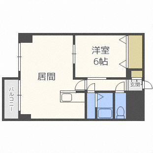 札幌市白石区南郷通のマンションの間取り