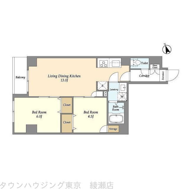 【荒川区東尾久のマンションの間取り】