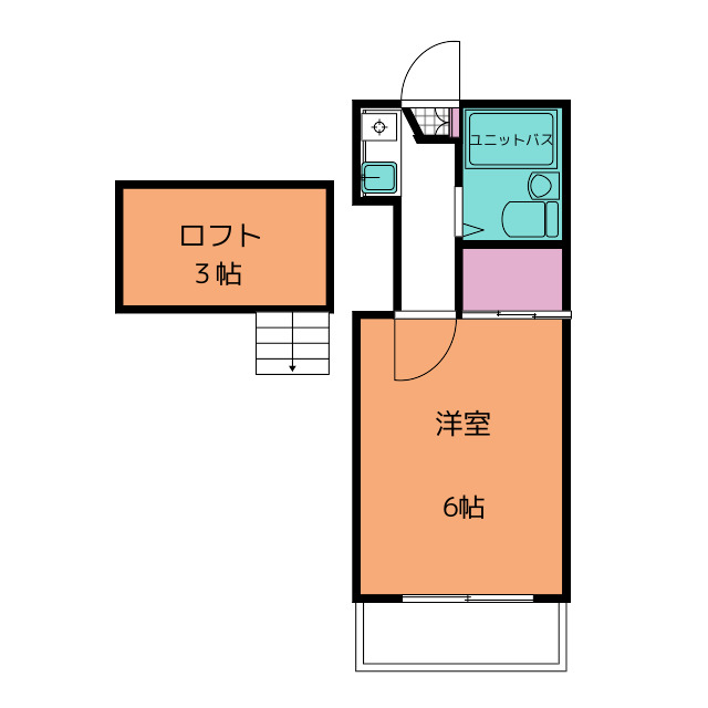 レインボー七ツ新屋の間取り