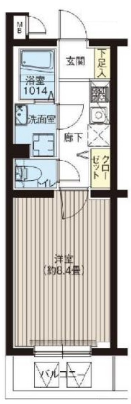 大田区東糀谷のマンションの間取り