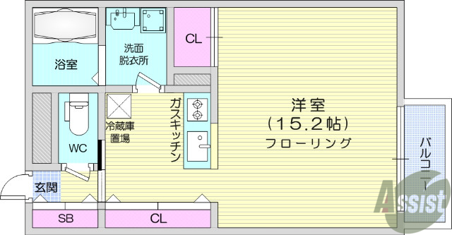 多賀城市笠神のマンションの間取り