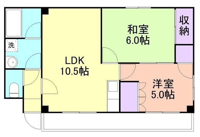 和歌山市塩屋のマンションの間取り