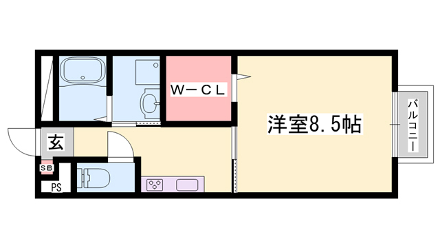 フレッツァ広畑の間取り