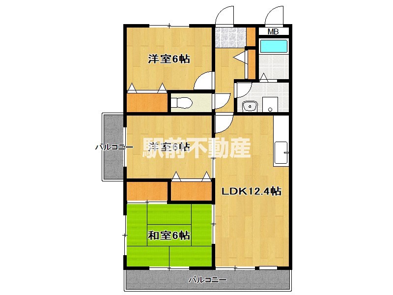 筑紫野市俗明院のマンションの間取り