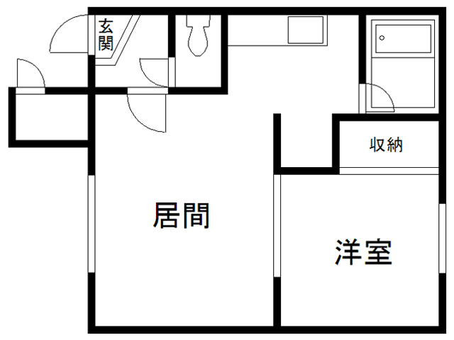 旭川市春光台三条のアパートの間取り