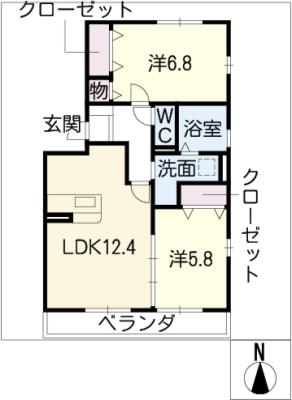 カーサ　フロール　Ａ棟の間取り