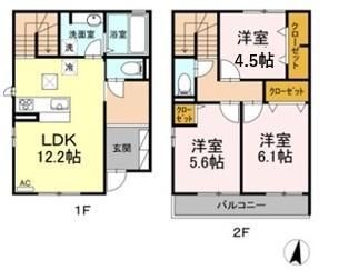 足立区扇のアパートの間取り