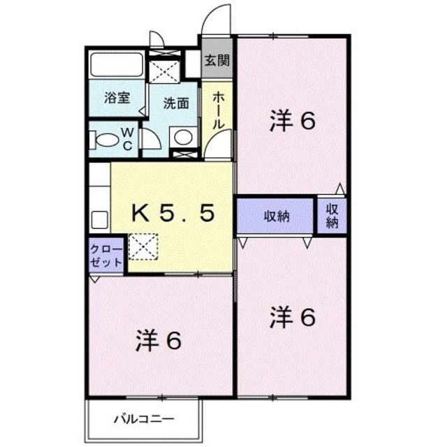 和歌山市布施屋のアパートの間取り