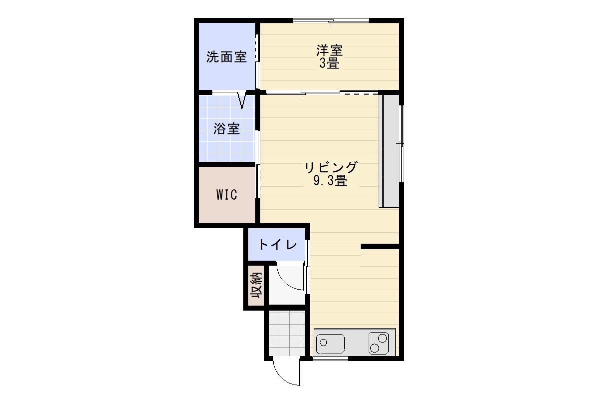 【仮称日の出町新築アパートの間取り】