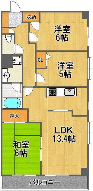 ハイマートアサヒ弐番館の間取り