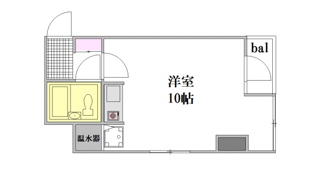 広島市中区河原町のマンションの間取り