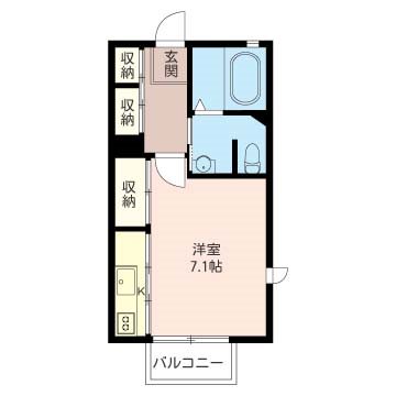 入間郡毛呂山町大字小田谷のアパートの間取り