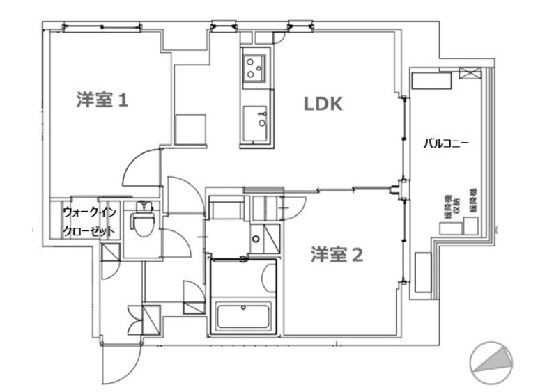 品川区南大井のマンションの間取り