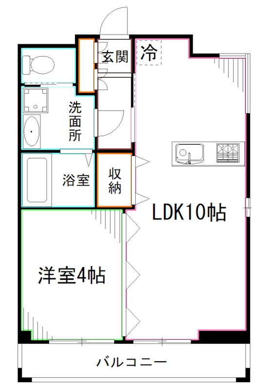 中野区新井のマンションの間取り