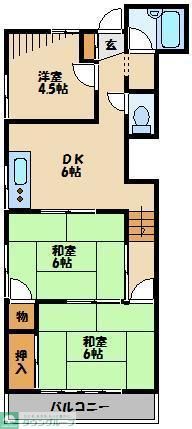 東久留米市氷川台のアパートの間取り