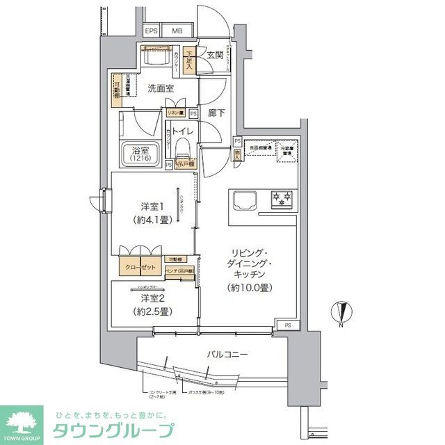 豊島区東池袋のマンションの間取り