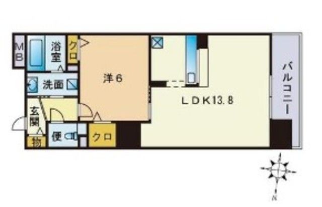 福岡市中央区警固のマンションの間取り