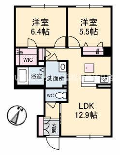 シャーメゾン中府の間取り