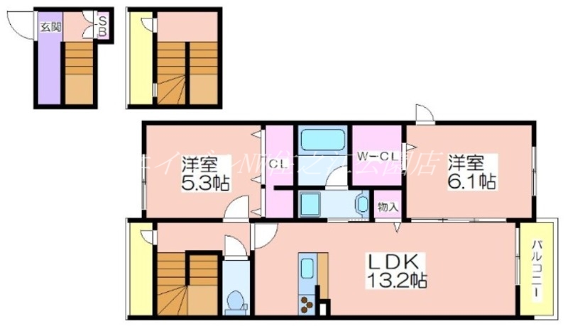 アーサー住之江の間取り