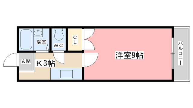 【京都市山科区御陵中内町のマンションの間取り】