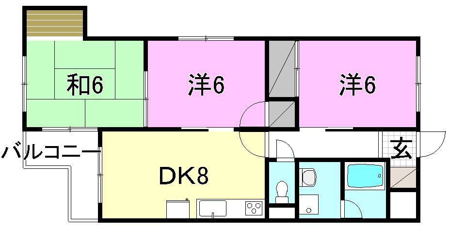 ニック道後2の間取り