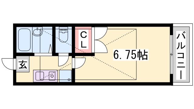 姫路市青山のアパートの間取り