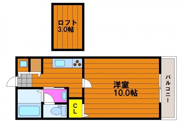 フラッツァ水江　Ｂ棟の間取り