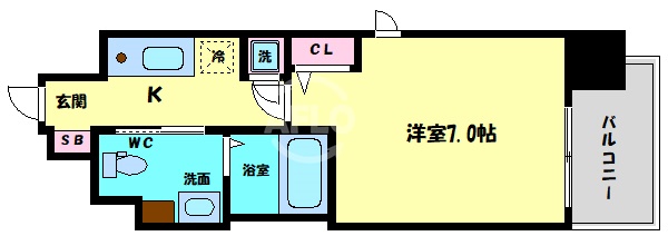 レオンコンフォート谷町六丁目の間取り