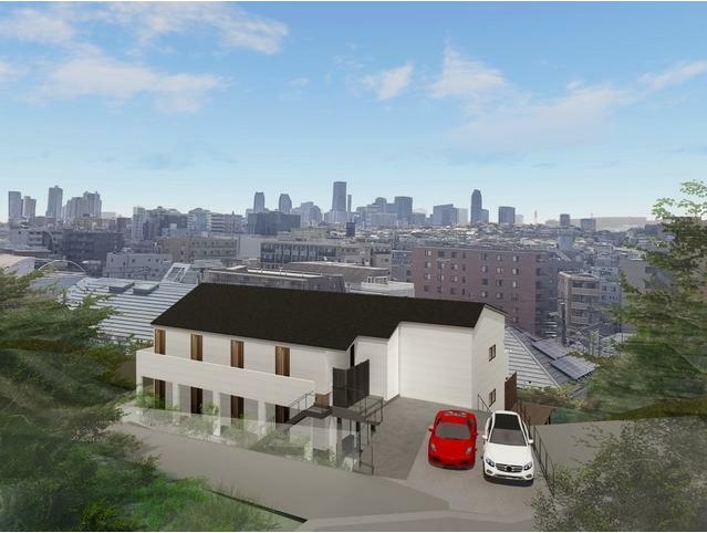 エントランス　重厚感のある建物デザイン♪※パース