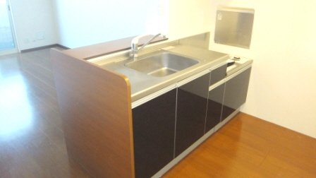 キッチン　キッチンは2口コンロ設置可能！