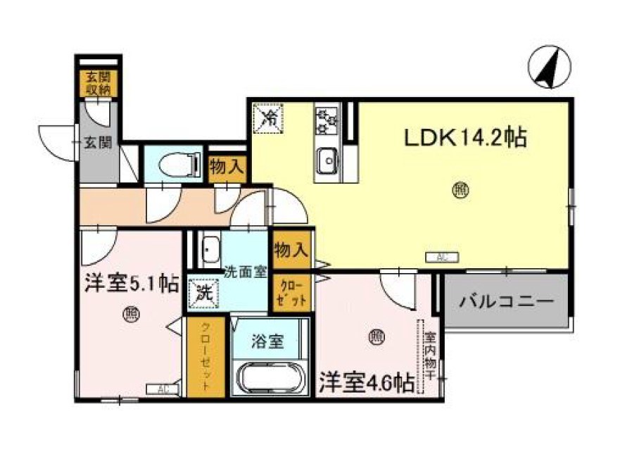 サンパティーク住吉の間取り写真