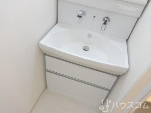 洗面設備　朝シャンバンザイです。