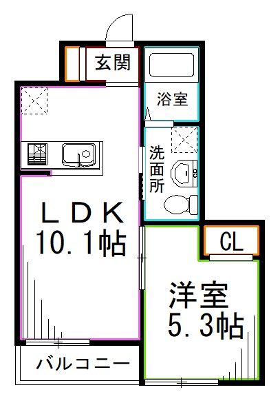 ＪＲ総武線 荻窪駅 徒歩10分 3階建 築19年の間取り写真