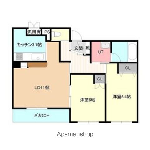 地下鉄東西線 白石駅 徒歩8分 5階建 築9年の間取り写真