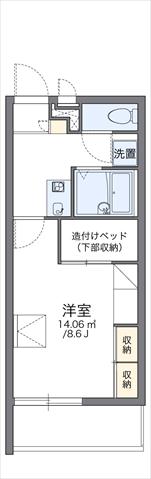 レオパレスモナミの間取り写真