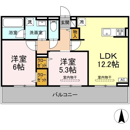 クレール林Vの間取り写真
