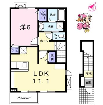 ＪＲ鳴門線 立道駅 徒歩60分 2階建 築15年の間取り写真