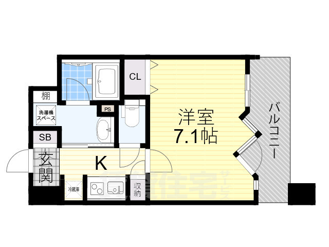 阪急京都線 茨木市駅 徒歩4分 13階建 築20年の間取り写真