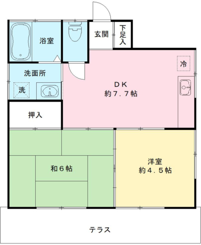 阿部アパートの間取り