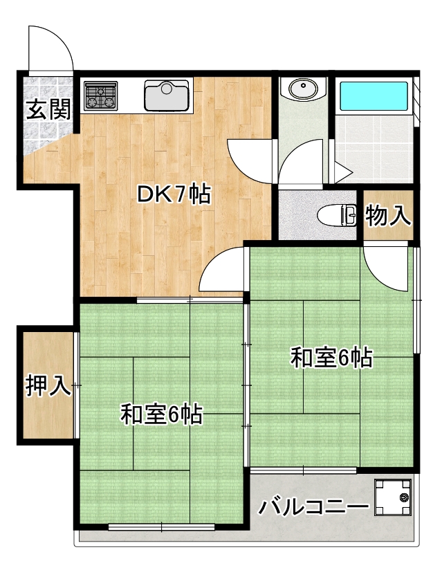 旭マンションの間取り写真