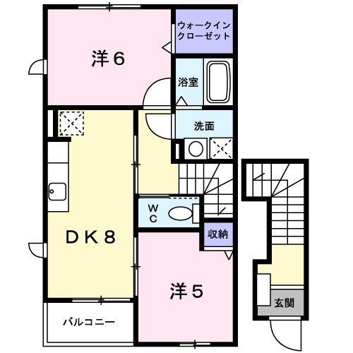 ボンヌシャンツＮ　Vの間取り