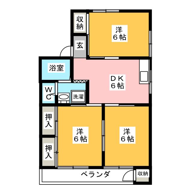 ウエストサイド　フジの間取り