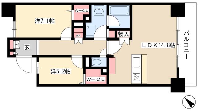 ロイヤルパークス千種の間取り