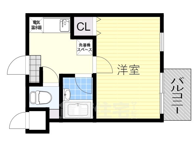 吹田市千里山高塚のマンションの間取り